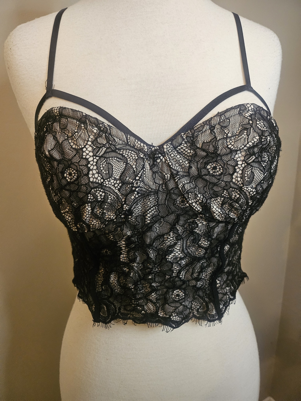 Express Black Lace Bralette Camisole - Picture 10 of 10